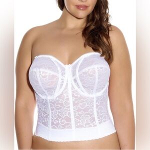 NWT GODDESS womens Lace Bustier Bra 46DD